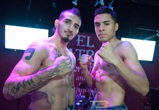 Canas (left) and Granados at the weigh-in