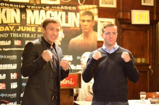Golovkin, at left, and Macklin (photo by GeoIMAGEZ)
