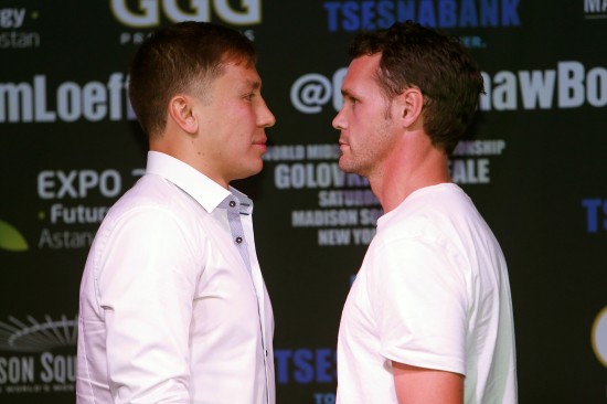 Golovkin, at left, with Geale