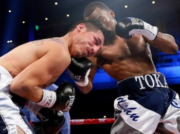Toka Khan (R) Is Turning Heads - Photo by Mikey Williams / Top Rank-