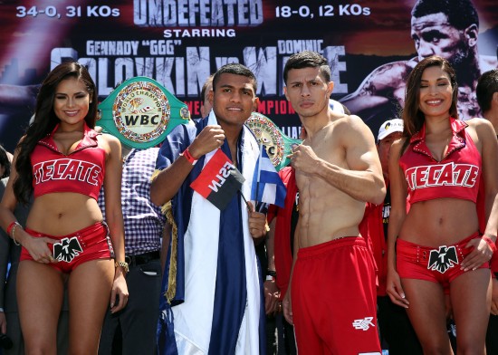 Gonzalez, at left, with Arroyo (photo by Chris Farina - K2 Promotions).